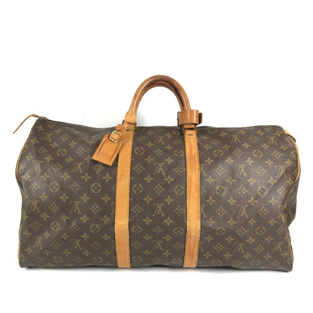 LOUIS VUITTON M41424 Monogram Keepall 55 (Old Model) Handbag, Travel Bag, Boston Canvas, Brown.: --- Catalog ---Category: SizeSize (HxWxD): 27cm x 55cm x 24.5cm / 10.62'' x 21.65'' x 9.64''Category: DesignType: Boston bag, HandbagColor: BrownGender: Men,Women,UnisexMaterial: Monogram Category: Ge