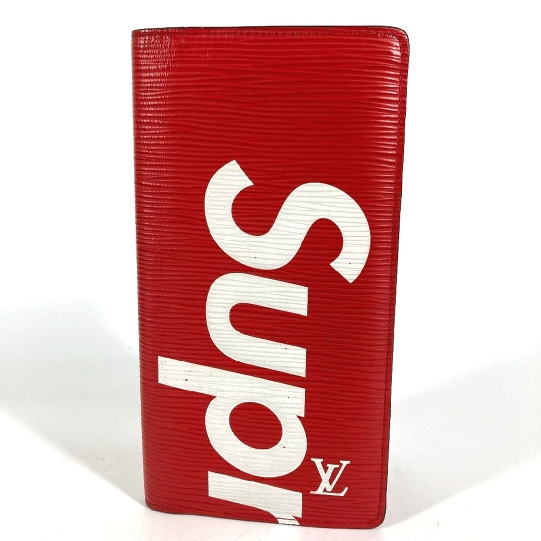 LOUIS VUITTON M67719 Epi Supreme Collaboration Portefeuille Brazza Long Wallet, Bi-fold, Leather,