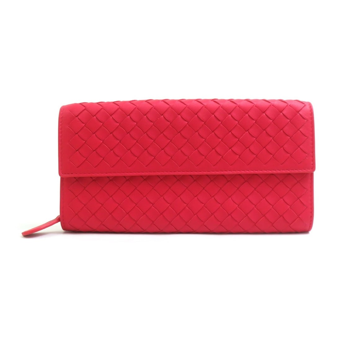 Bottega Veneta Intrecciato Leather Long Wallet, Red, Men's/Women's, h32418c: --- Catalog ---Category: SizeSize (HxWxD): 9.5cm x 19cm x 2.5cm / 3.74'' x 7.48'' x 0.98''Category: DesignType: Long wallet (bi-fold)Color: Red colorGender: Men,WomenMaterial: Intrecciato Category: Ge