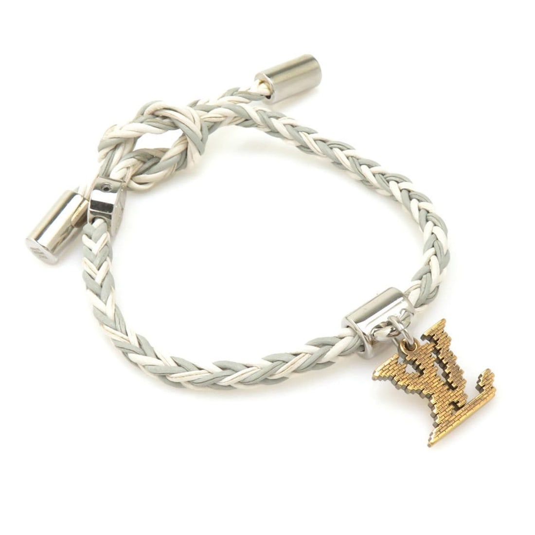 Louis Vuitton Friendship Bracelet, Leather, Metal, Gray, Off-White, Gold, Silver, Women's, MP225E: --- Catalog ---Category: SizeLength: 31.5cm / 12.4''Category: DesignType: Charm braceletColor: Gold, Gray, Off-white, SilverGender: WomenMaterial: Leather, MetalCategory: GeneralMPN: MP225EBrand: Loui