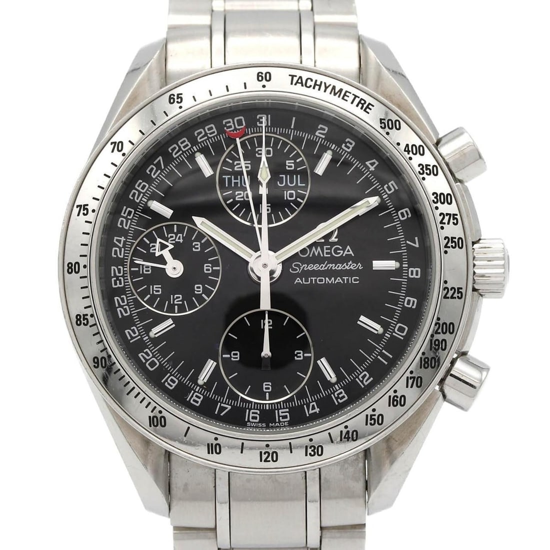 Omega Speedmaster Day-Date Limited 3523.50 Stainless Steel Automatic Watch: --- Catalog ---Category: SizeWrist Size: 20cm / 7.87''Case Diameter: 38mm / 1.5''Category: DesignType: WristwatchGender: MenColor (Dial): BlackMaterial (Band): Stainless steelMaterial (Case): Stainles