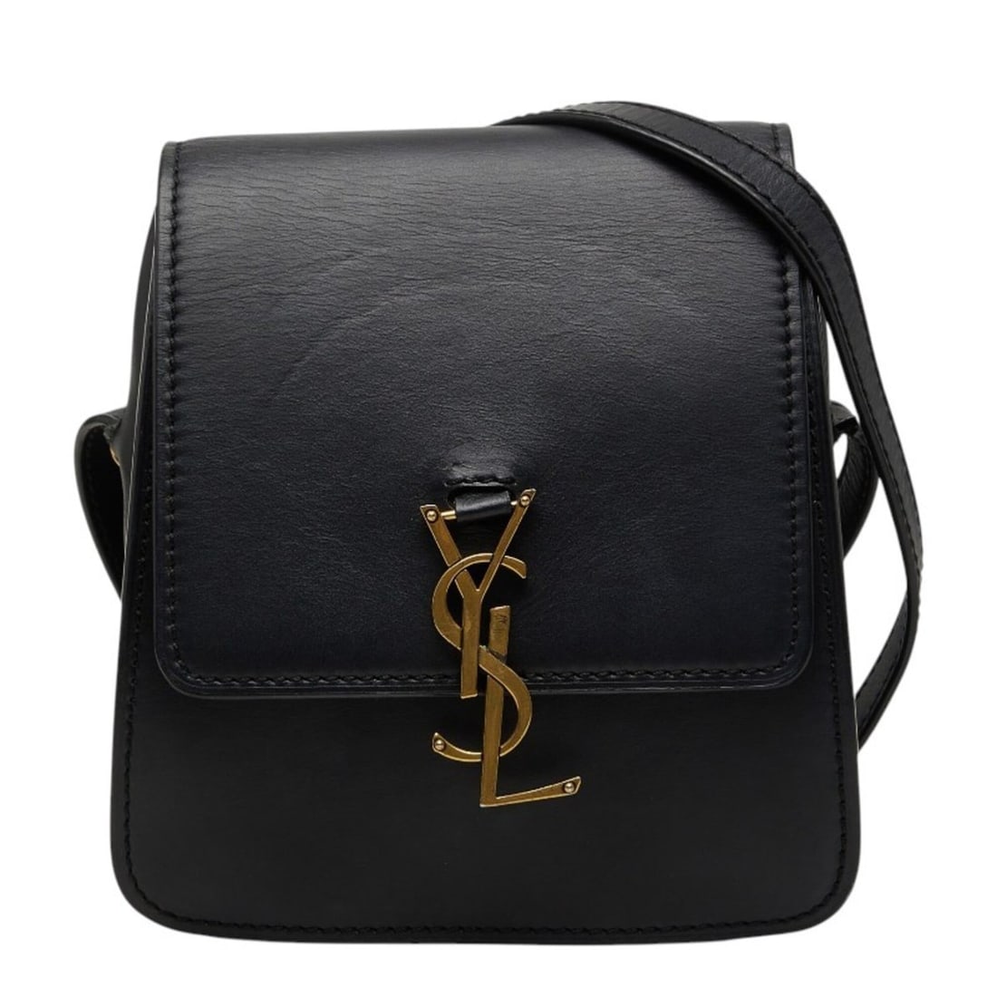 Saint Laurent Kaiya North South Satchel YSL Logo Crossbody Shoulder Bag 668809 Black Leather Women's
