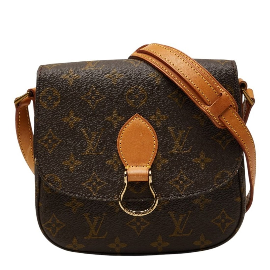 Louis Vuitton Monogram Saint Cloud MM Crossbody Shoulder Bag M51243 Brown Leather Women's LOUIS