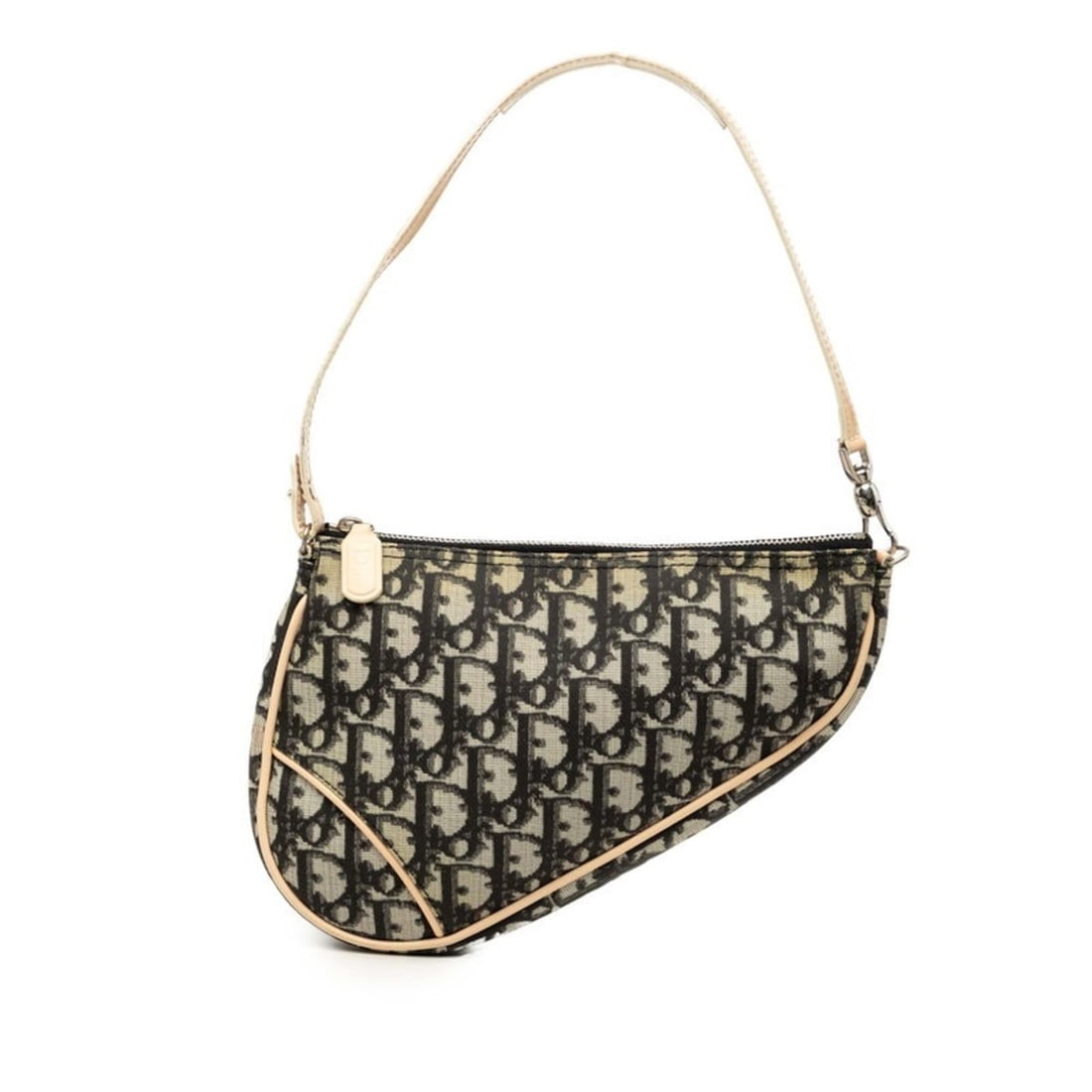 Christian Dior Dior Trotter Saddle Bag One-Shoulder Handbag Black Beige Leather Women's: --- Catalog ---Category: SizeSize (HxWxD): 15cm x 21cm x 3.5cm / 5.9'' x 8.26'' x 1.37''Category: DesignType: Handbag, Saddle bag, Shoulder bagColor: Beige, BlackGender: WomenMaterial: PVC , Leather C