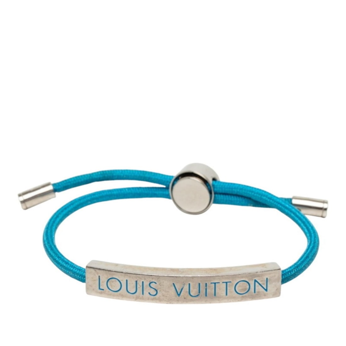Louis Vuitton LV Space Bracelet M69311 Blue Silver Metal Fabric Women's LOUIS VUITTON