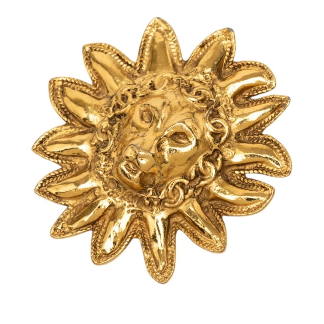 Chanel Coco Mark Lion Brooch, Gold Plated (GP), Women's.: --- Catalog ---Category: SizeSize (HxWxD): 5.2cm x 4.8cm / 2.04'' x 1.88''Category: DesignType: BroochColor: GoldGender: WomenMaterial: Gold platingCategory: GeneralBrand: Chanel--- Item List ---Secti