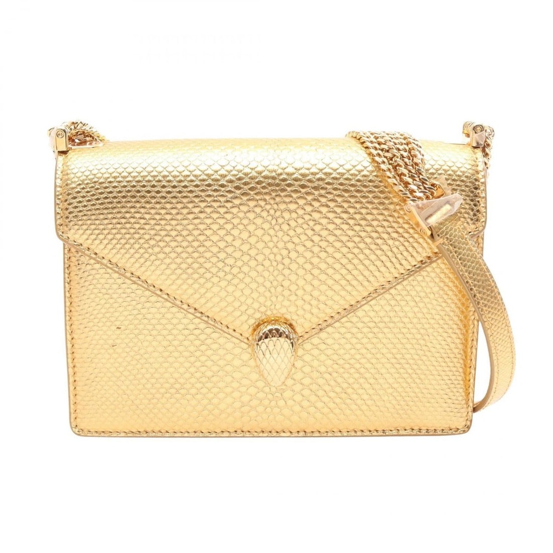 Bulgari BVLGARI Serpenti Faever Shoulder Bag Handbag Leather Women's Gold Tone (1 of 13)