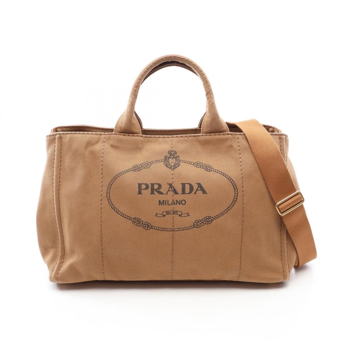 Prada CANAPA 2-Way Tote Bag/Handbag, Canvas, Women's, Brown: --- Catalog ---Category: SizeSize (HxWxD): 26cm x 40cm x 24cm / 10.23'' x 15.74'' x 9.44''Category: DesignType: Handbag, Tote bagColor: BrownGender: WomenMaterial: Canvas Category: GeneralBrand: Prada