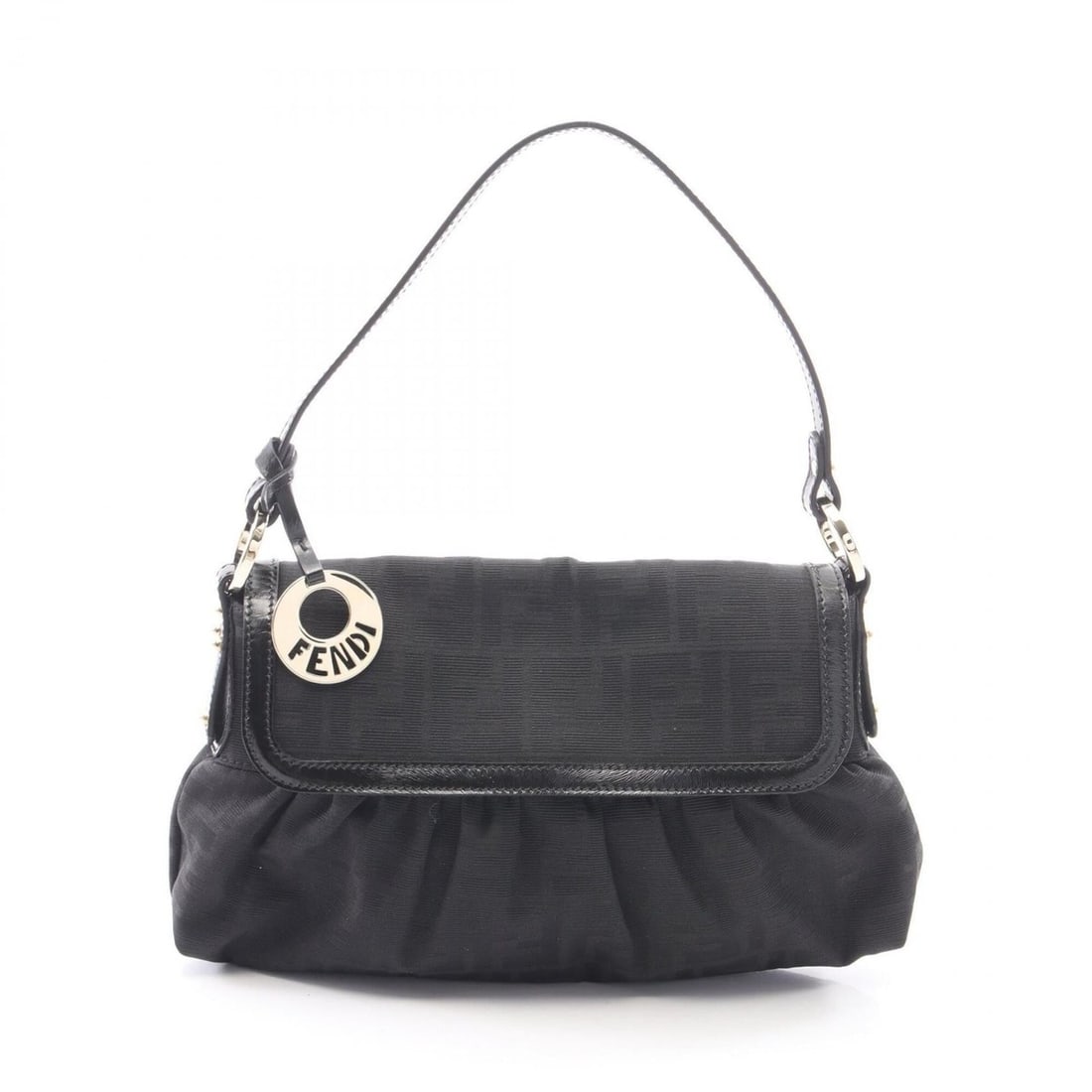 Fendi Zucca Shoulder Bag/Handbag, Canvas and Leather, Women's, Black (8BR445): --- Catalog ---Category: SizeSize (HxWxD): 21cm x 31cm x 5cm / 8.26'' x 12.2'' x 1.96''Category: DesignType: Handbag, Shoulder bagColor: BlackGender: WomenMaterial: Canvas , Leather Category: GeneralM