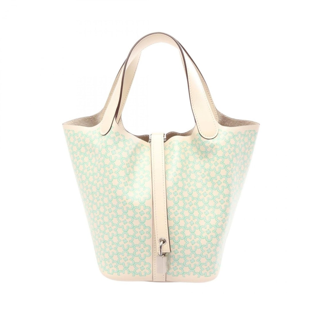 Hermes Picotin Lock PM Lucky Daisy Handbag, Leather, Veau Swift, Women's, Ivory, Green, Blue, Vert