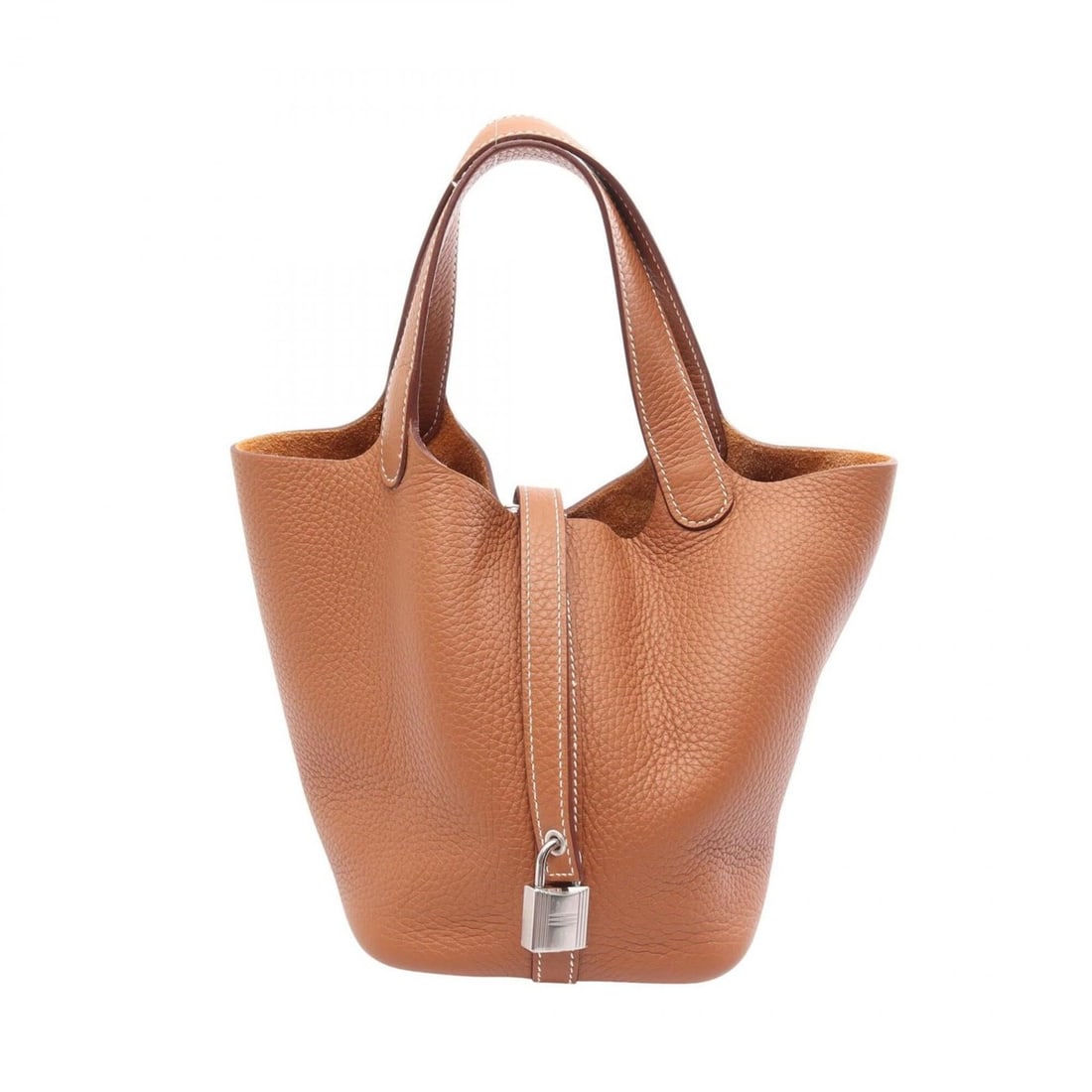 Hermes Picotin Lock PM Handbag, Leather, Taurillon Clemence Women's, Brown: --- Catalog ---Category: SizeSize (HxWxD): 18.5cm x 19cm x 13.5cm / 7.28'' x 7.48'' x 5.31''Category: DesignType: HandbagColor: BrownGender: WomenMaterial: Taurillon clemence leather Category: General