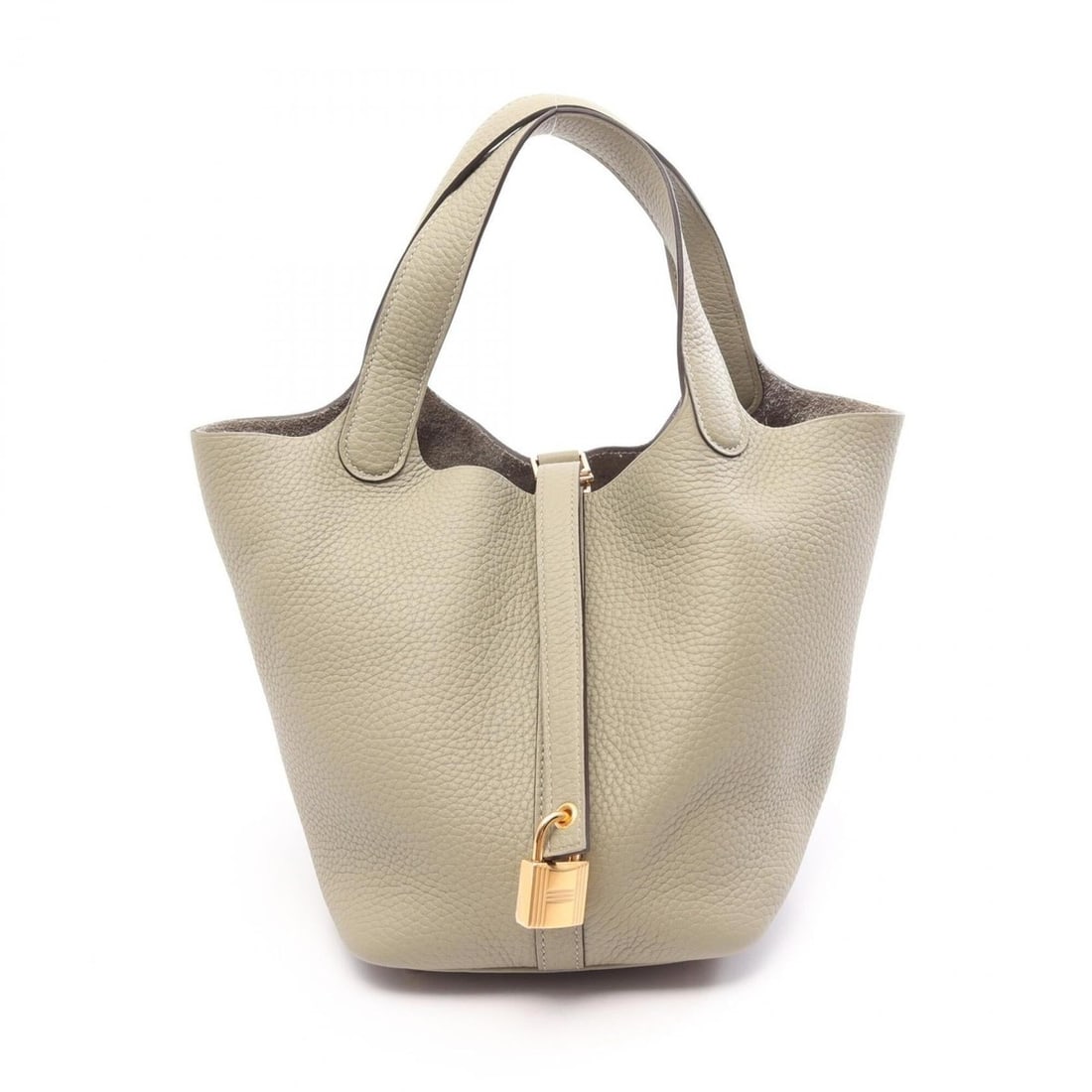 Hermes Picotin Lock PM Handbag, Leather, Taurillon Clemence Women's, Green: --- Catalog ---Category: SizeSize (HxWxD): 18.5cm x 19cm x 13.5cm / 7.28'' x 7.48'' x 5.31''Category: DesignType: HandbagColor: GreenGender: WomenMaterial: Taurillon clemence leather Category: General