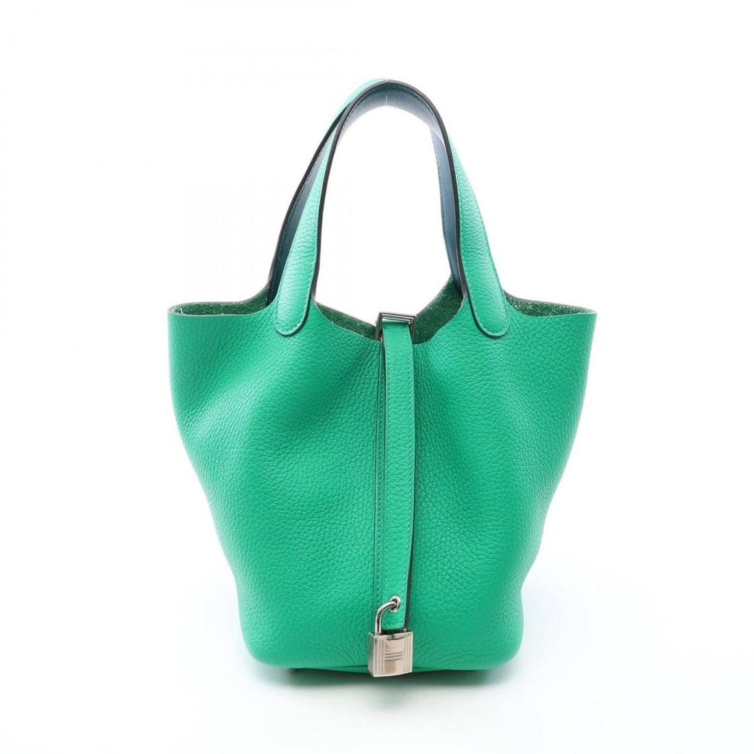 Hermes Picotin Lock PM Handbag, Leather, Taurillon Clemence Leather (Veau Swift), Women's, Green: --- Catalog ---Category: SizeSize (HxWxD): 18.5cm x 19cm x 13.5cm / 7.28'' x 7.48'' x 5.31''Category: DesignType: HandbagColor: GreenGender: WomenMaterial: Taurillon clemence leather , Swift leather C