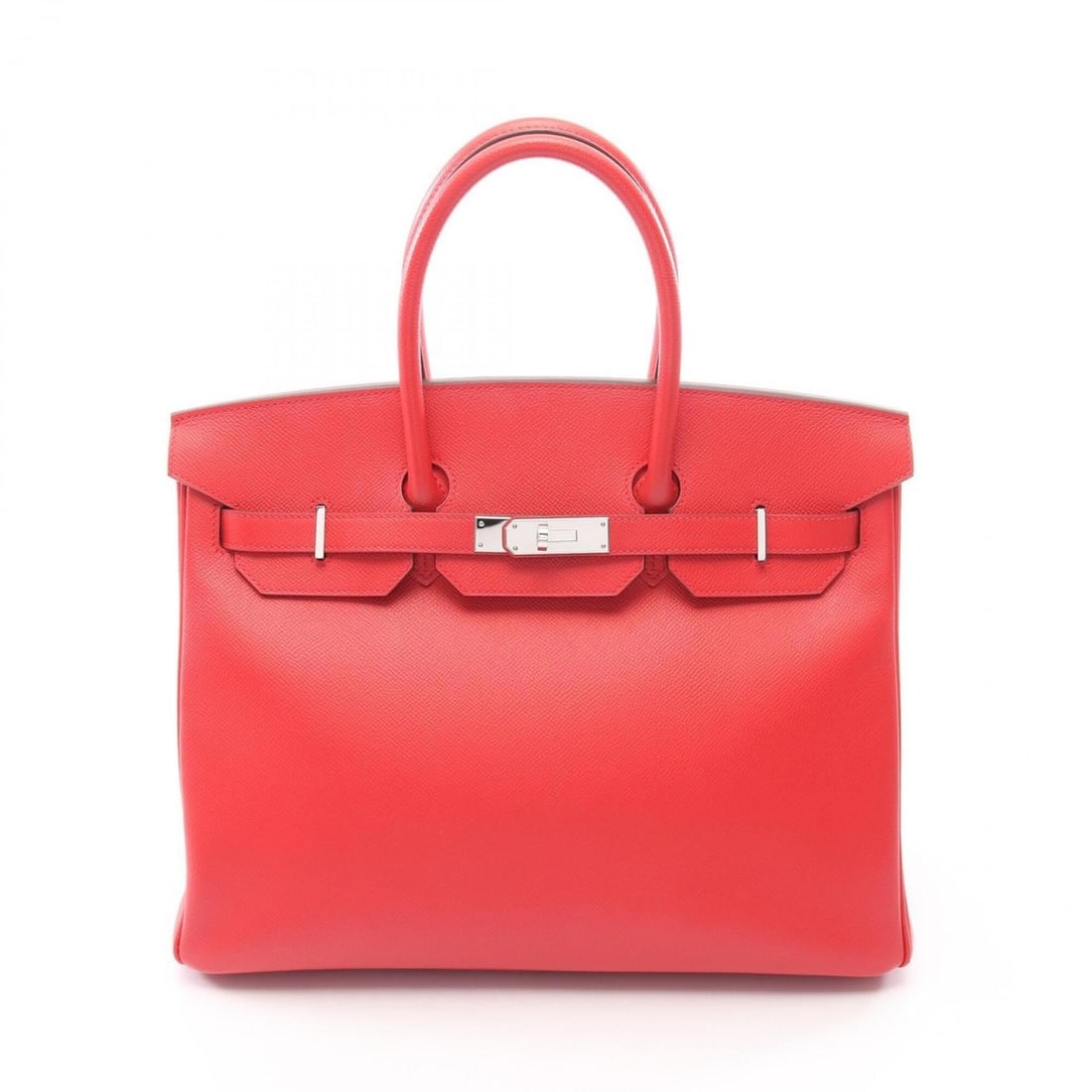 Hermes Birkin 35 Handbag, Leather, Veau Epsom, Women's, Red, 041702CK: --- Catalog ---Category: SizeSize (HxWxD): 28cm x 35cm x 18cm / 11.02'' x 13.77'' x 7.08''Category: DesignType: HandbagColor: Bougainvillier, Red colorGender: WomenMaterial: Epsom leather Category: Ge
