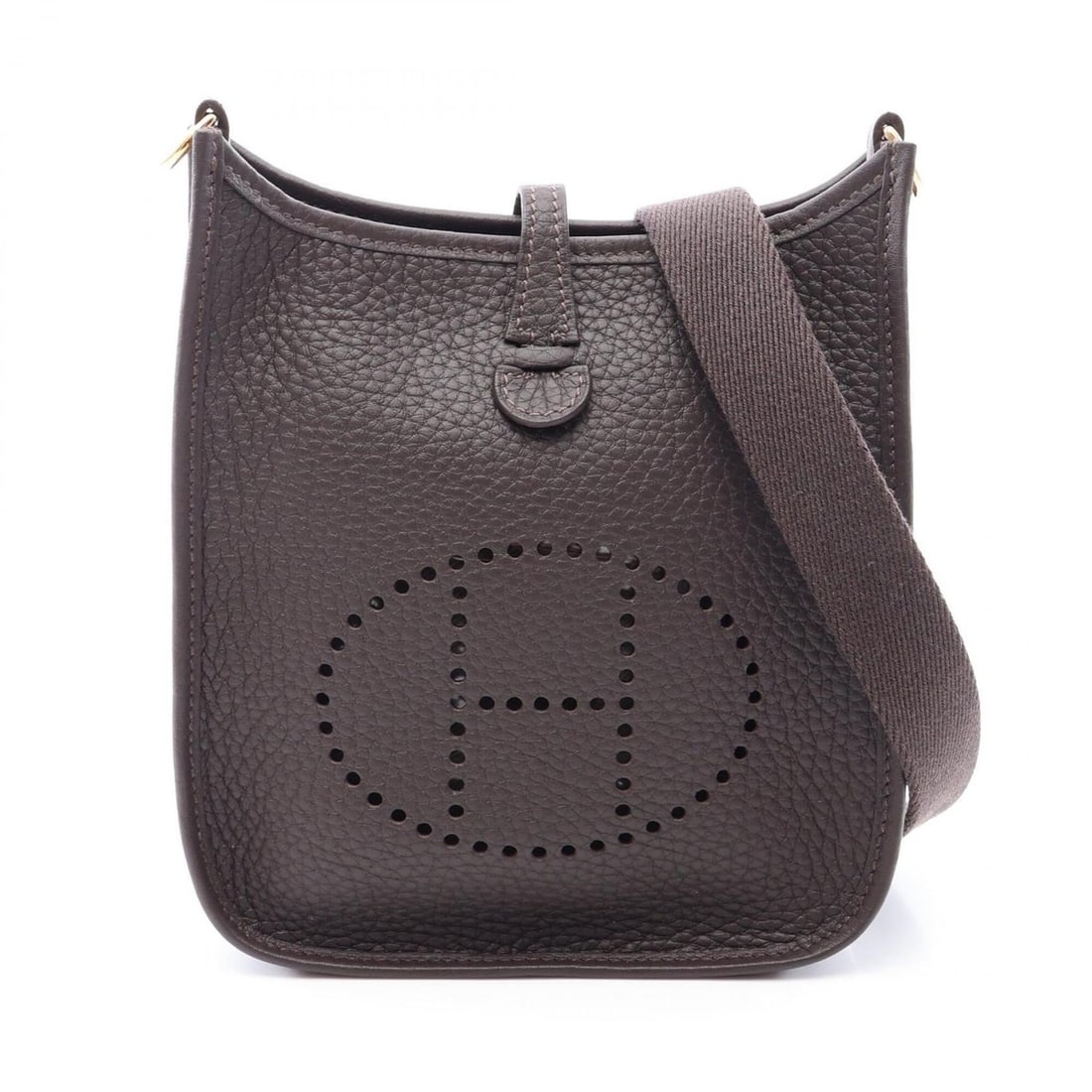 Hermes Evelyne TPM Amazon Shoulder Bag/Handbag, Leather, Taurillon Clemence, Brown Tones: --- Catalog ---Category: SizeSize (HxWxD): 18cm x 16.5cm x 5.5cm / 7.08'' x 6.49'' x 2.16''Category: DesignType: Handbag, Shoulder bagColor: BrownGender: WomenMaterial: Taurillon clemence leather Cate