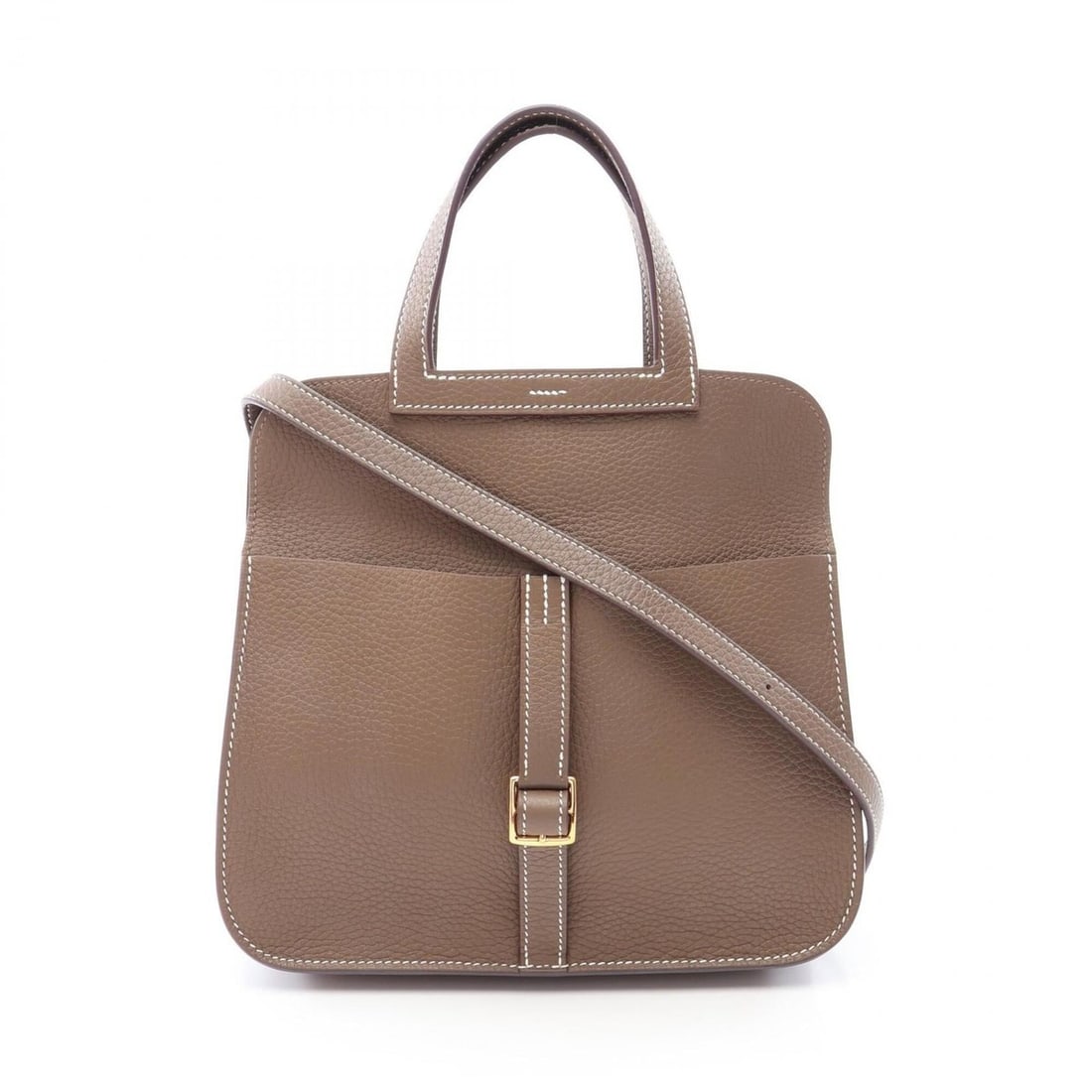 Hermes HERMES Arzan 25 2-way handbag, leather, Taurillon Clemence women's, gray.: --- Catalog ---Category: SizeSize (HxWxD): 22cm x 24.5cm x 7cm / 8.66'' x 9.64'' x 2.75''Category: DesignType: HandbagColor: Etoupe gray, GrayGender: WomenMaterial: Taurillon clemence leather Category