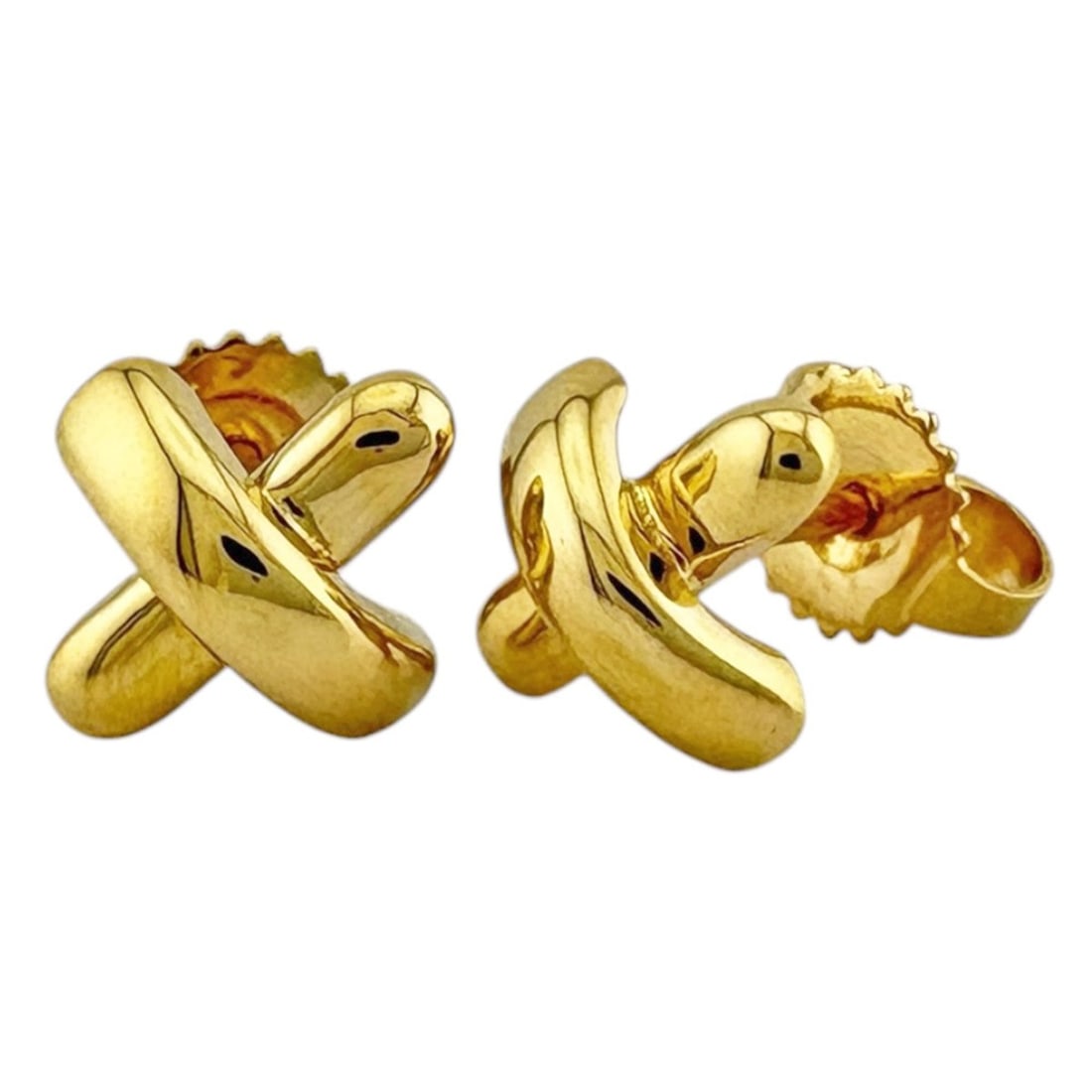 Tiffany & Co. Cross Stitch Earrings, 18K Yellow Gold, Women's, Pre-owned.: --- Catalog ---Category: SizeWeight: 2.9g / 0.1oz.Size (HxWxD): 7.50mm x 7.50mm / 0.30'' x 0.30''Category: DesignType: Stud earringsGender: WomenHandmade: YesMaterial: Yellow gold (18K)Category: Gener