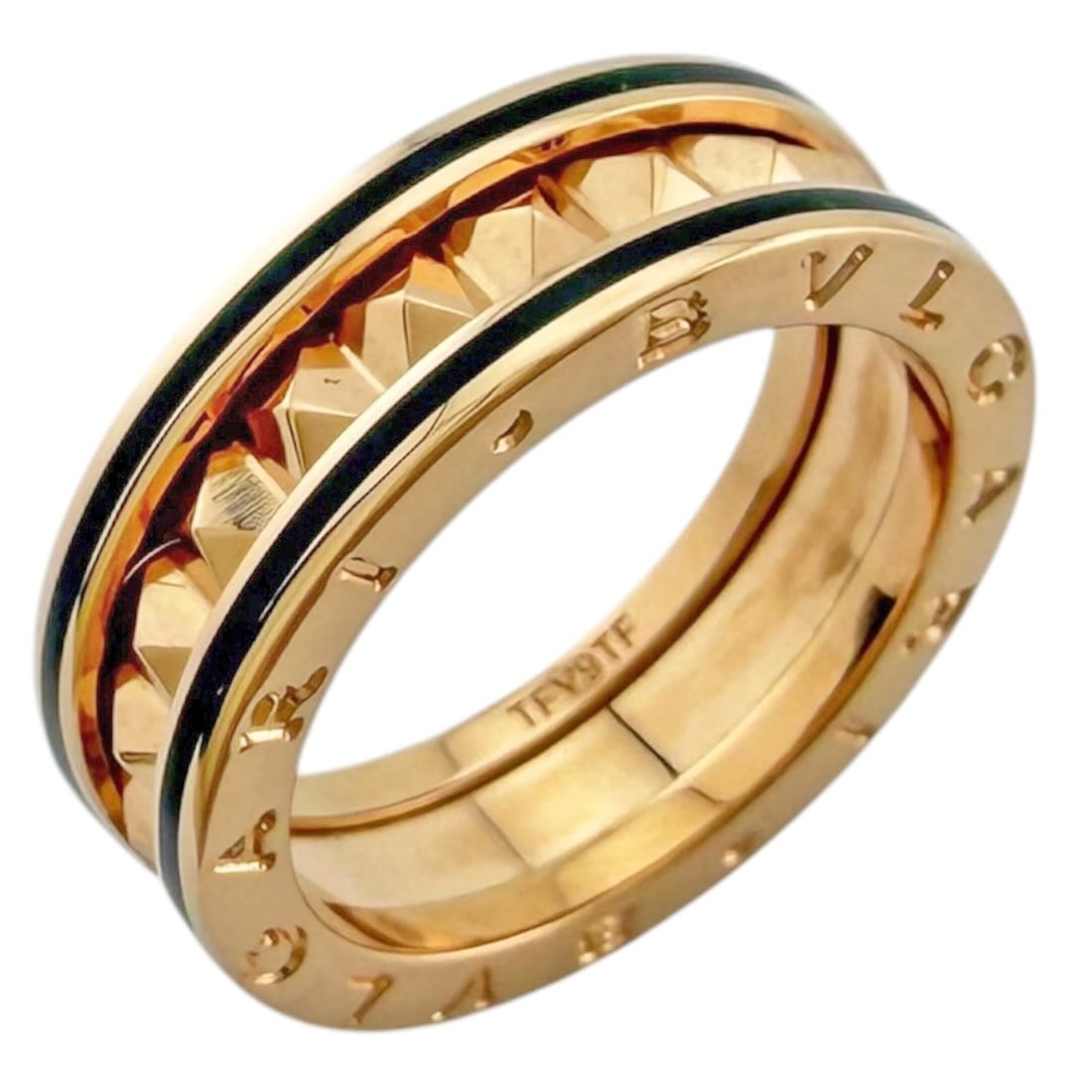 Bulgari B.zero1 Lock Ring, 18K Pink Gold, Men's/Women's, BVLGARI, Pre-owned.