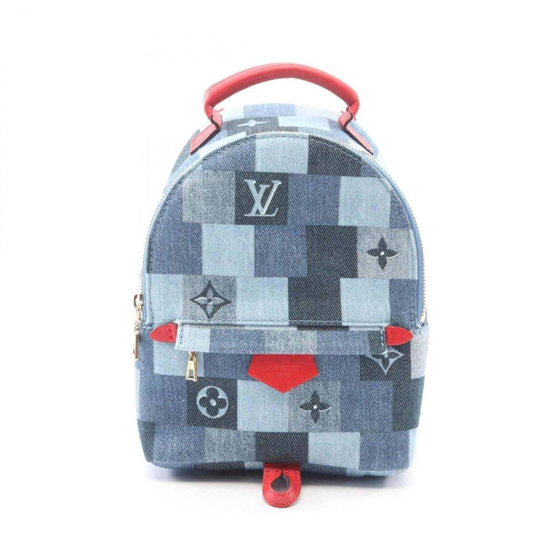 Louis Vuitton Palm Springs Backpack MINI - Backpack/Handbag Canvas/Leather Monogram Denim Women's: --- Catalog ---Category: SizeSize (HxWxD): 22cm x 15cm x 9cm / 8.66'' x 5.9'' x 3.54''Category: DesignType: Backpack, HandbagColor: Blue, Red colorGender: WomenMaterial: Canvas , Monogram Denim , Leat