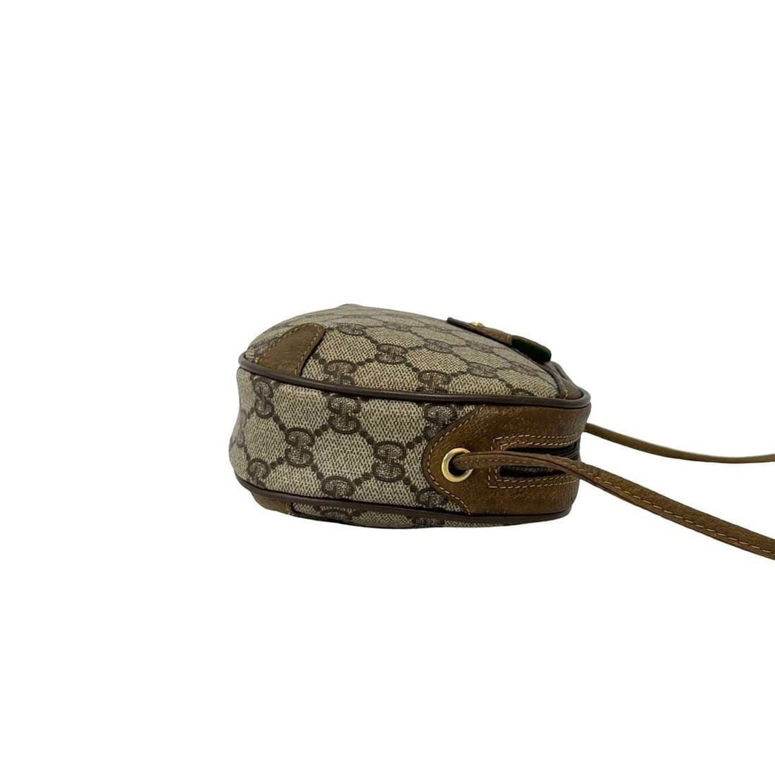 GUCCI Vintage Old Gucci Sherry Line GG Logo Hardware Leather Shoulder Bag Pouch Brown 454-6: --- Catalog ---Category: SizeSize (HxWxD): 15cm x 21cm x 4cm / 5.9'' x 8.26'' x 1.57''Category: DesignType: Pochette, Shoulder bagColor: Brown, Green, Red colorGender: WomenMaterial: Leather , PVC Cat