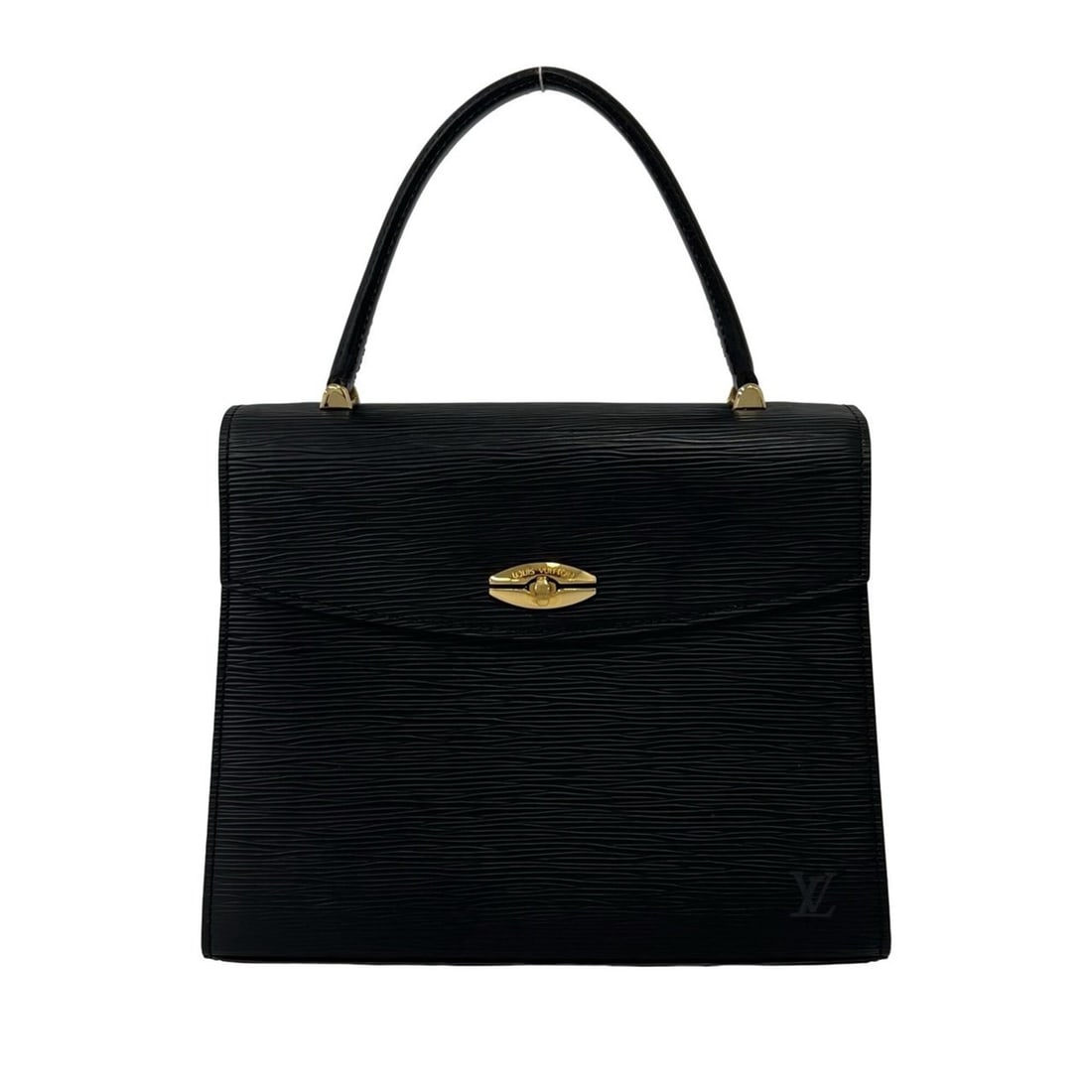 LOUIS VUITTON Louis Vuitton Vintage Malesherbes Epi Leather Genuine Handbag Mini Tote Bag Noir 2676a