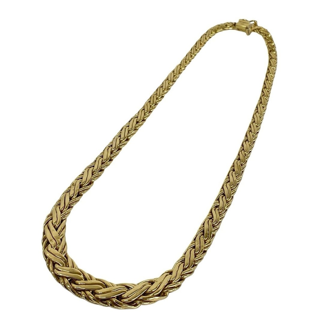 TIFFANY&Co. Tiffany Vintage Byzantine Braid Necklace 18K Yellow Gold Accessory 27488
