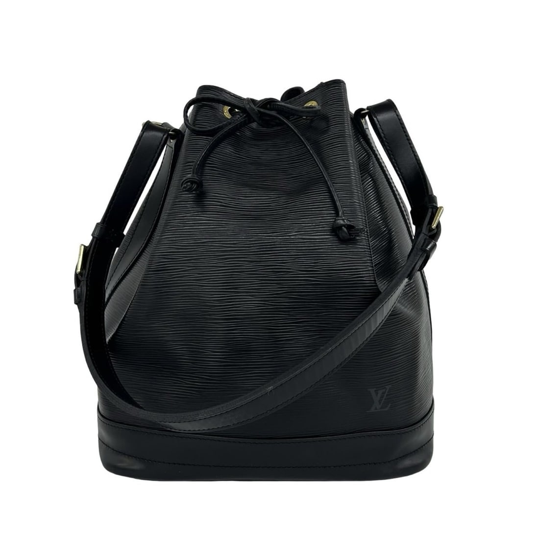 LOUIS VUITTON Vintage Noé Epi Leather Semi-One Shoulder Bag Tote Noir 59648