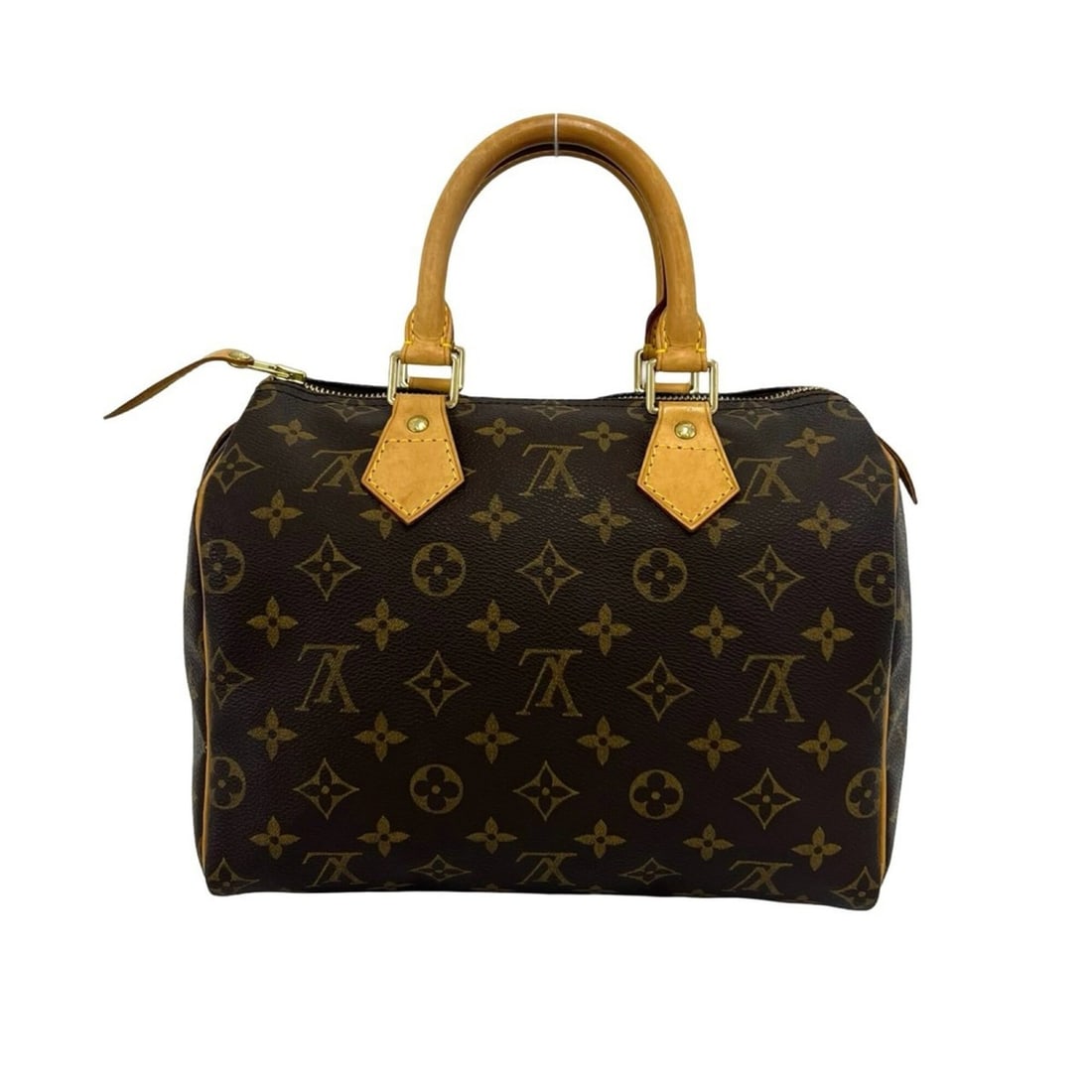 LOUIS VUITTON Louis Vuitton Monogram Speedy 25 Leather Handbag Mini Boston Bag Brown 25616