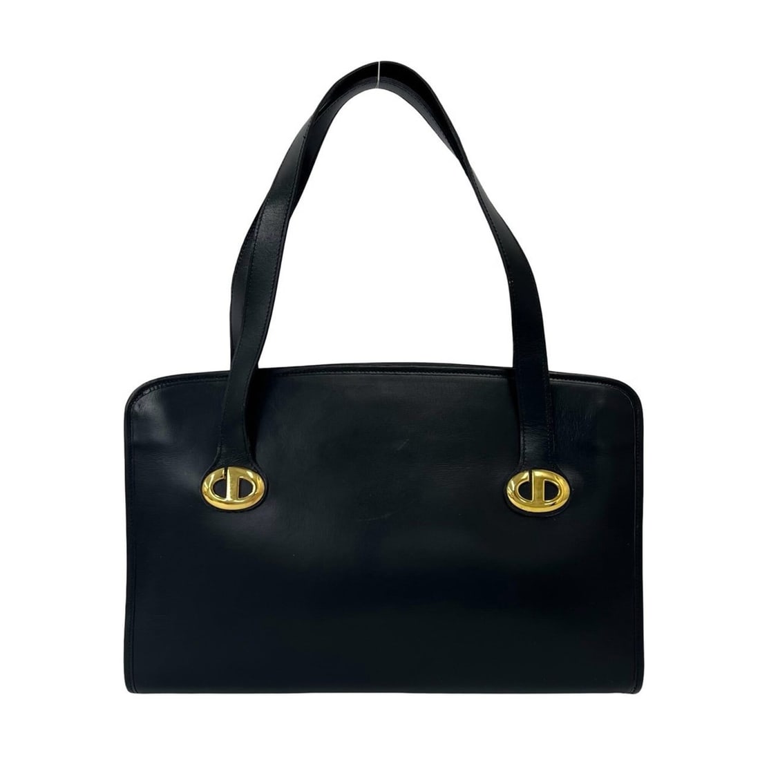 Christian Dior Vintage CD Logo Hardware Leather Handbag Mini Tote Bag Black 103-9: --- Catalog ---Category: SizeSize (HxWxD): 19cm x 30cm x 5cm / 7.48'' x 11.81'' x 1.96''Category: DesignType: Handbag, Tote bagColor: BlackGender: WomenMaterial: Leather Category: GeneralBrand: Christ