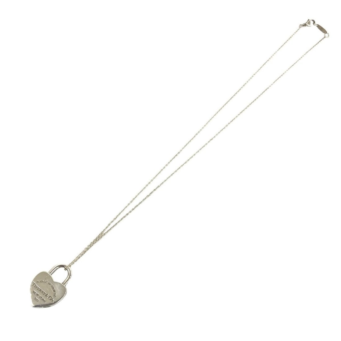TIFFANY&Co. Tiffany Vintage Return to Necklace, Sterling Silver 925 Pendant Accessory, 92604: --- Catalog ---Category: SizePendant Size: 22mm x 15mm / 0.86'' x 0.59''Neck Circumference: 43.7 cm / 17.2''Category: DesignColor: SilverGender: WomenMaterial: Silver 925Pendant Type: PendantNecklace 