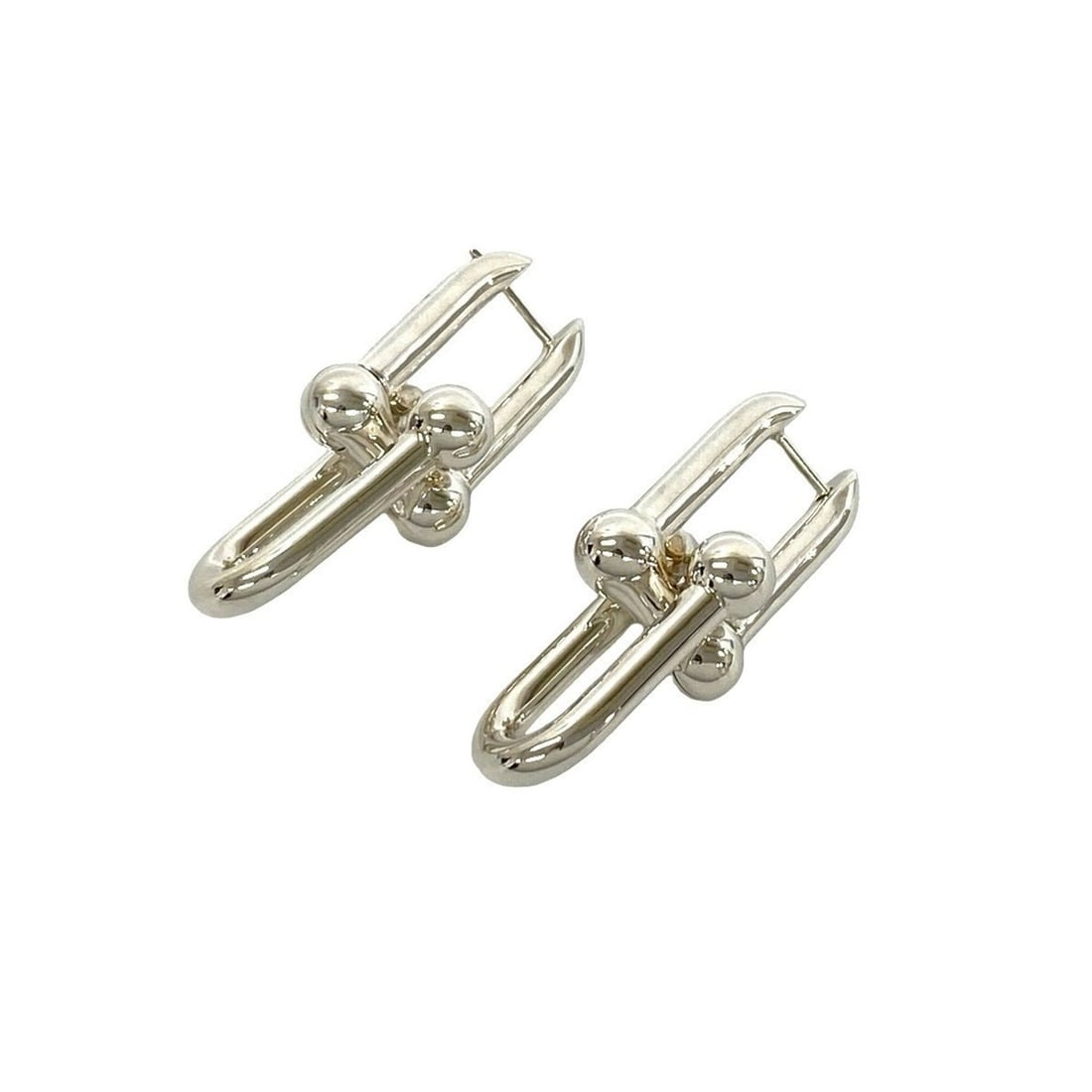 TIFFANY&Co. Tiffany HardWear Large Link Earrings, Sterling Silver 925, Accessory, Item Number 75850 (1 of 16)