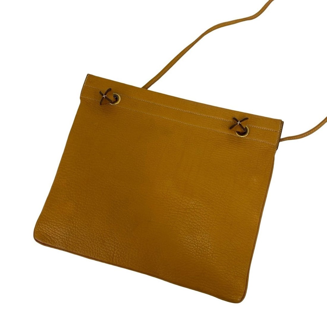 HERMES Vintage Aline Fjord Leather Shoulder Bag Tote Gold 48871: --- Catalog ---Category: SizeSize (HxWxD): 27.5cm x 31cm / 10.82'' x 12.2''Category: DesignType: Shoulder bag, Tote bagColor: BrownGender: WomenMaterial: Fjord leather Category: GeneralBrand: Hermes--