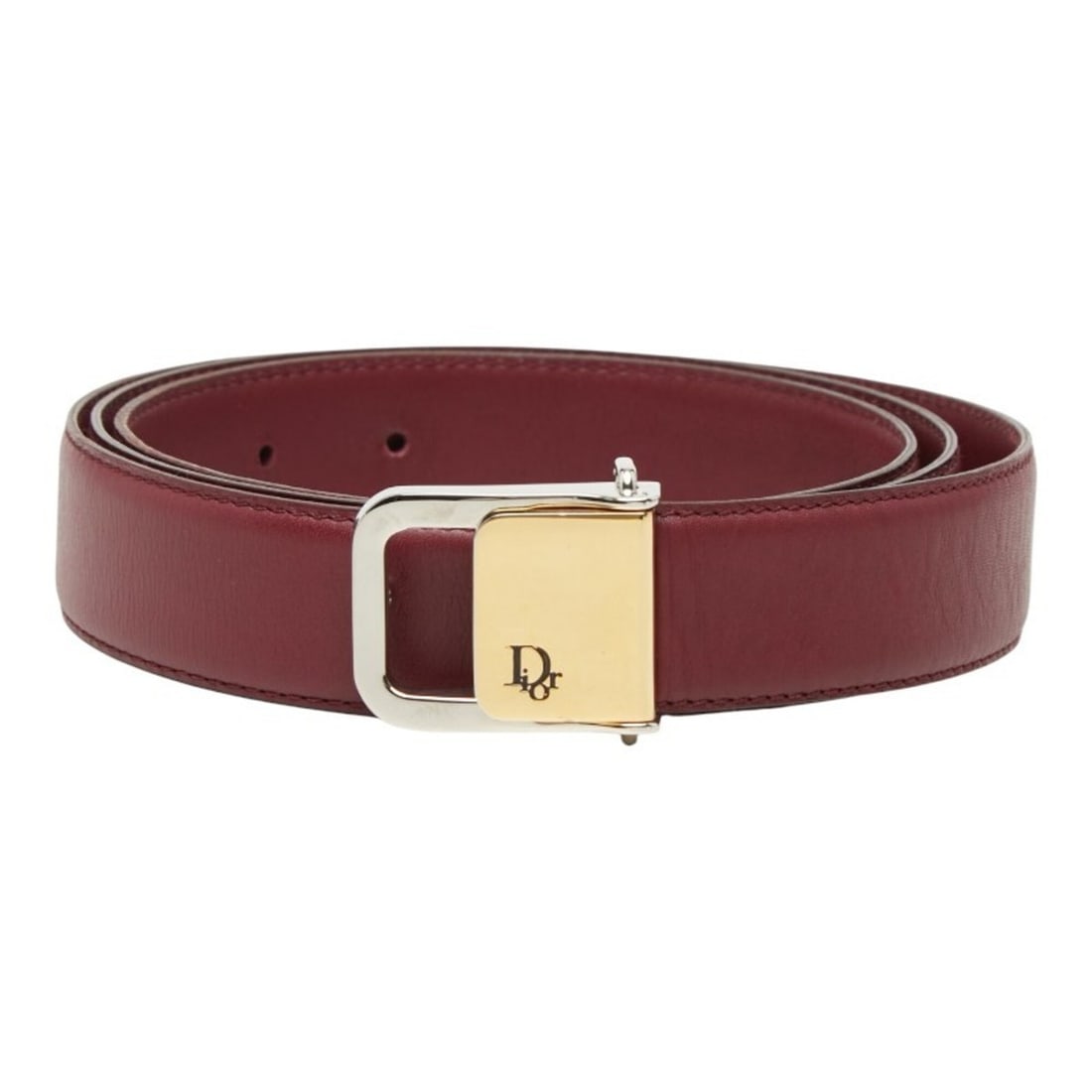 Christian Dior Dior Logo Belt 110 44 Bordeaux Wine Red Leather Men's: --- Catalog ---Category: SizeLength: 106cm - 116cm / 41.73'' - 45.66''Category: DesignType: Standard beltColor: Bordeaux, Red colorGender: MenMaterial (Strap): Leather Category: GeneralBrand: Christia