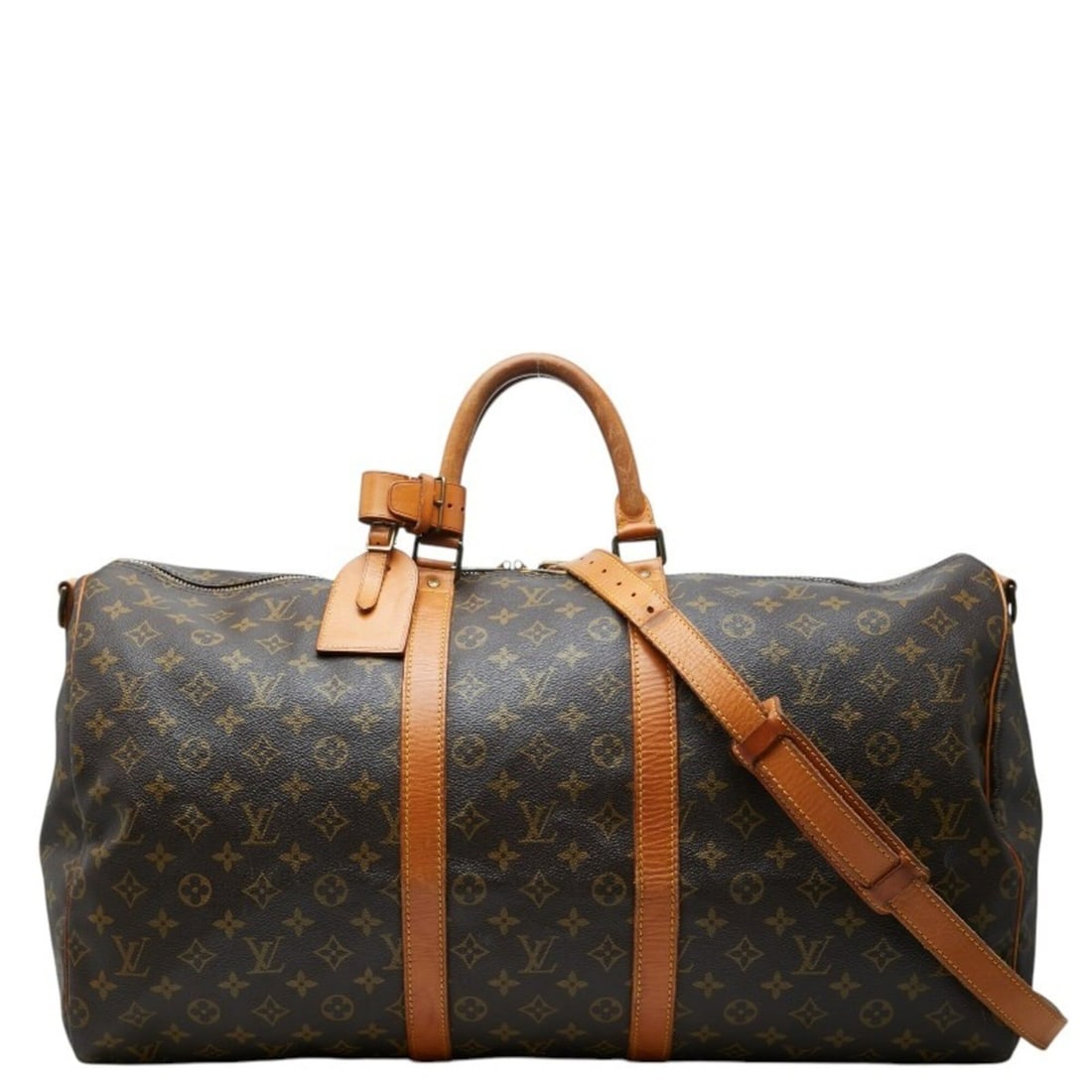 Louis Vuitton Monogram Keepall 55 Bandoulière Boston Bag Shoulder 2WAY M41414 Brown Leather Women's: --- Catalog ---Category: SizeSize (HxWxD): 30cm x 55cm x 25cm / 11.81'' x 21.65'' x 9.84''Category: DesignType: Boston bag, Shoulder bagColor: BrownGender: WomenMaterial: PVC , Leather Category: Gener