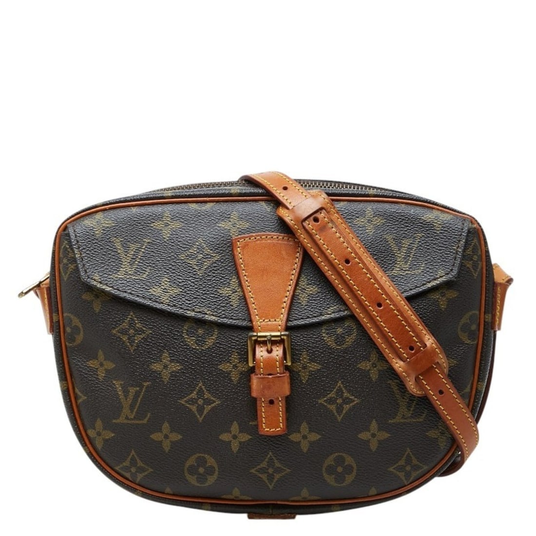 Louis Vuitton Monogram Jeune Fille MM Crossbody Shoulder Bag M51226 Brown Leather Women's LOUIS
