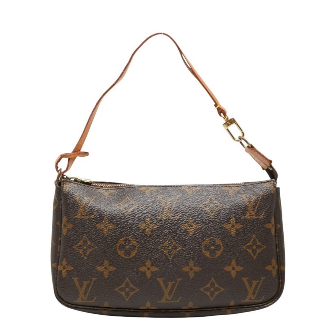 Louis Vuitton Monogram Pochette Accessoires Handbag Accessory Pouch M51980 Brown Leather Women's