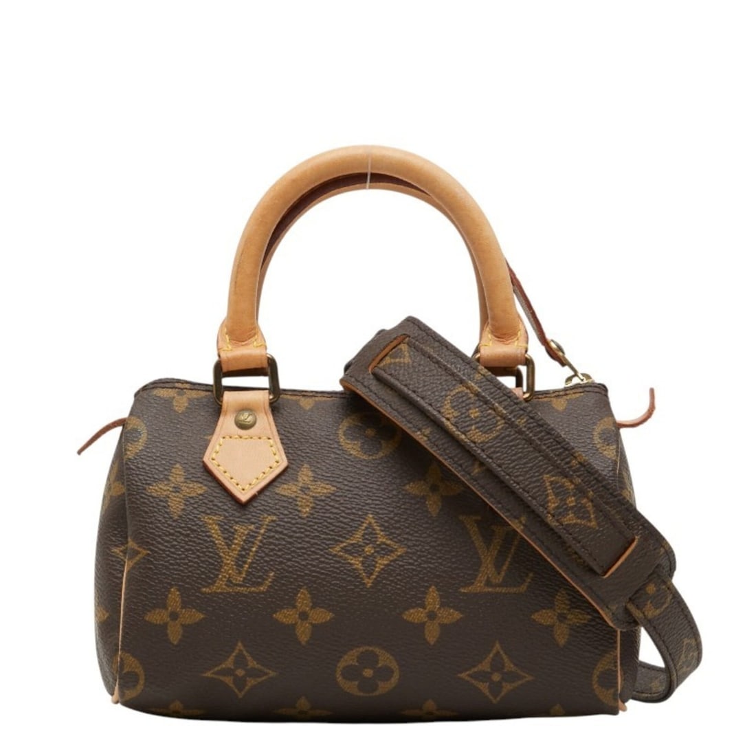 Louis Vuitton Monogram Mini Speedy Handbag Shoulder Bag 2WAY M41534 Brown Leather Women's LOUIS (1 of 12)