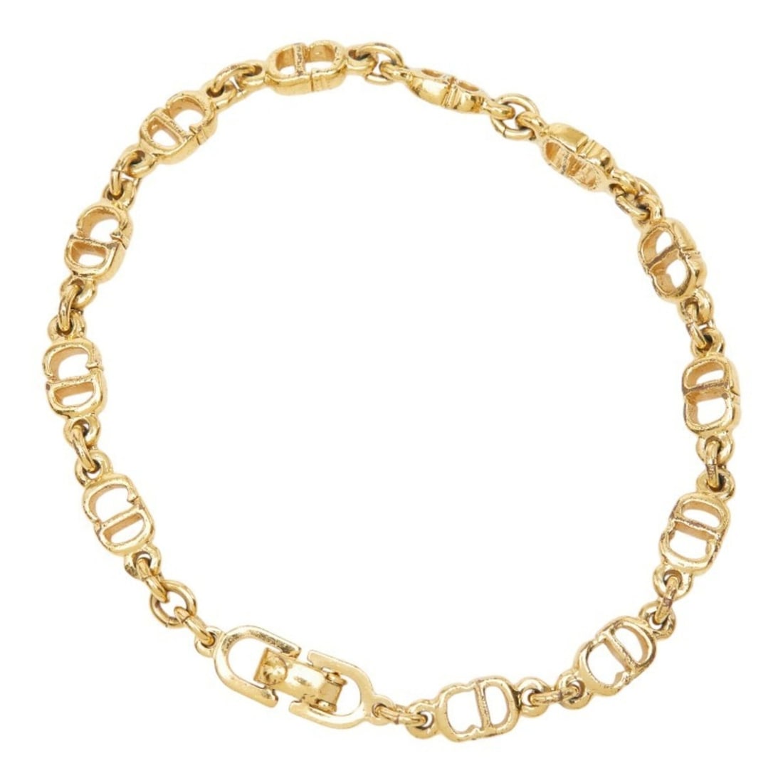 Christian Dior Dior CD Logo Chain Bracelet, Gold Plated, Women's: --- Catalog ---Category: SizeLength: 17.5cm / 6.88''Category: DesignType: Charm braceletColor: GoldGender: WomenCategory: GeneralBrand: Christian Dior--- Item List ---Section: ConditionRanking: Rank A