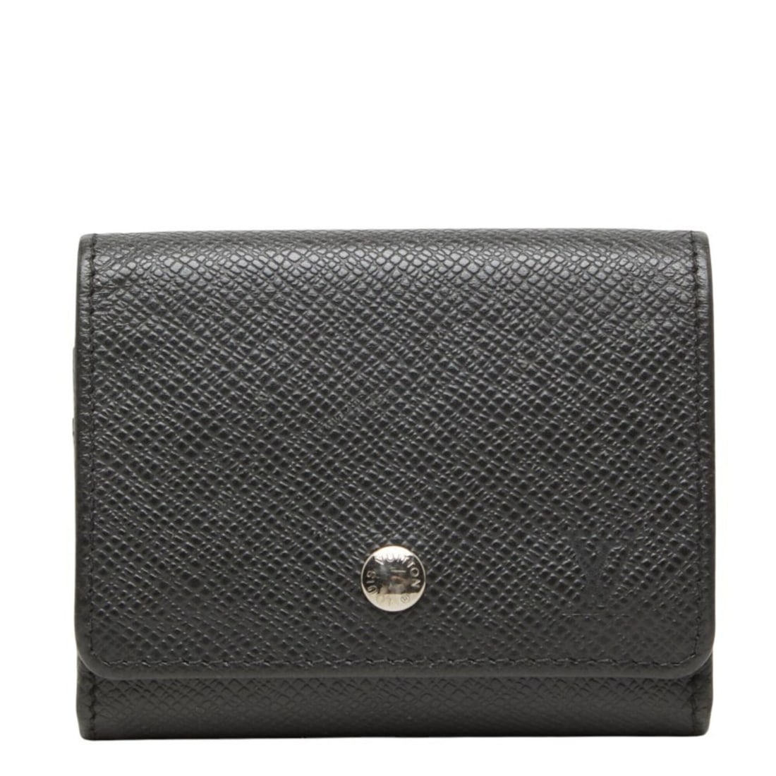 Louis Vuitton Taiga Portemonnaie Sergey Wallet/Coin Case Compact Wallet M32562 Ardoise Black Leather