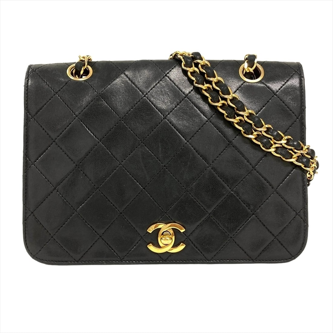 Chanel Matelassé Full Flap Chain Shoulder Bag, Lambskin, Black, Gold Hardware, Women's: --- Catalog ---Category: SizeSize (HxWxD): 16cm x 22.5cm x 6cm / 6.29'' x 8.85'' x 2.36''Category: DesignType: Shoulder bagColor: BlackGender: WomenMaterial: Leather Leather/Fur Type: LambskinCategory