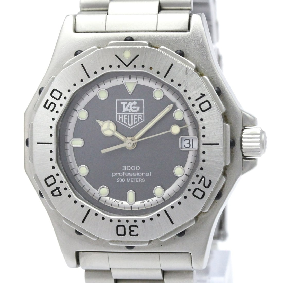 TAG HEUER 3000 Professional Stainless Steel Quartz Mid Size Watch 932.213: --- Catalog ---Category: SizeCase Diameter: 34mm / 1.34''Category: DesignType: WristwatchStyle: SportGender: BoysColor (Dial): GrayMaterial (Band): Stainless steelMaterial (Case): Stainless steelCateg