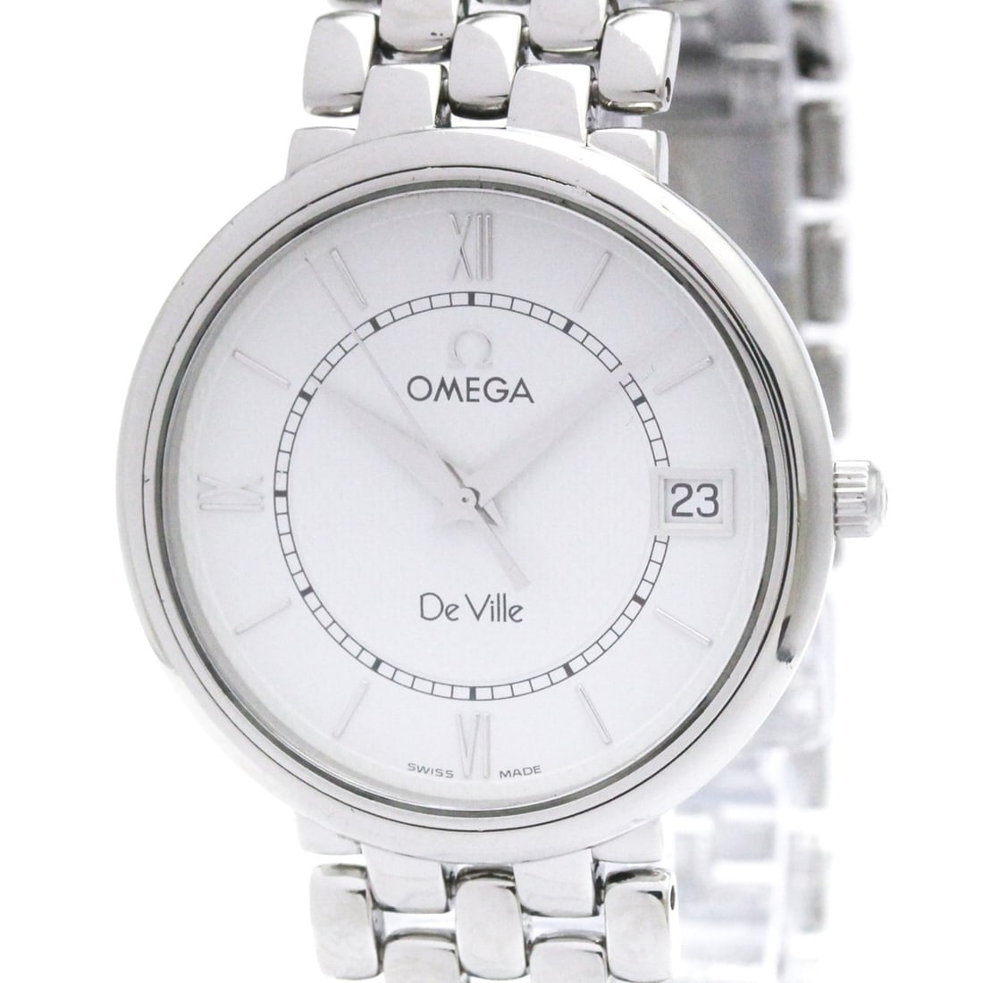 OMEGA De Ville Prestige Steel Quartz Mens Watch 7514.31 Poli2hed: --- Catalog ---Category: SizeCase Diameter: 33mm / 1.3''Category: DesignType: WristwatchStyle: Dress/FormalGender: MenColor (Dial): WhiteMaterial (Band): Stainless steelMaterial (Case): Stainless stee