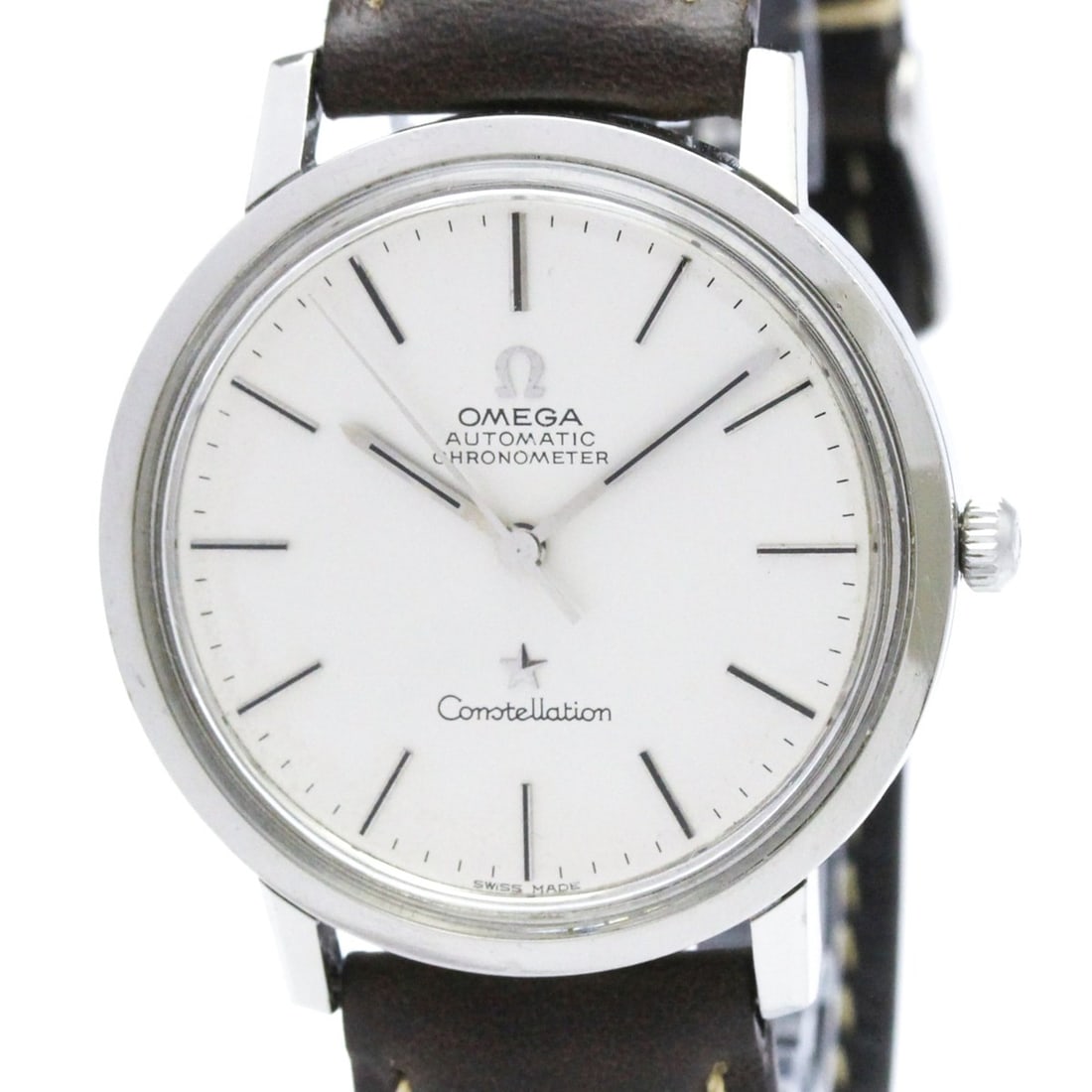 OMEGA De Ville Cal 1012 Rice Bracelet Steel Automatic Watch 167.754: --- Catalog ---Category: SizeCase Diameter: 35mm / 1.38''Category: DesignType: WristwatchStyle: Dress/FormalGender: MenColor (Dial): SilverMaterial (Band): LeatherMaterial (Case): Stainless steelCateg