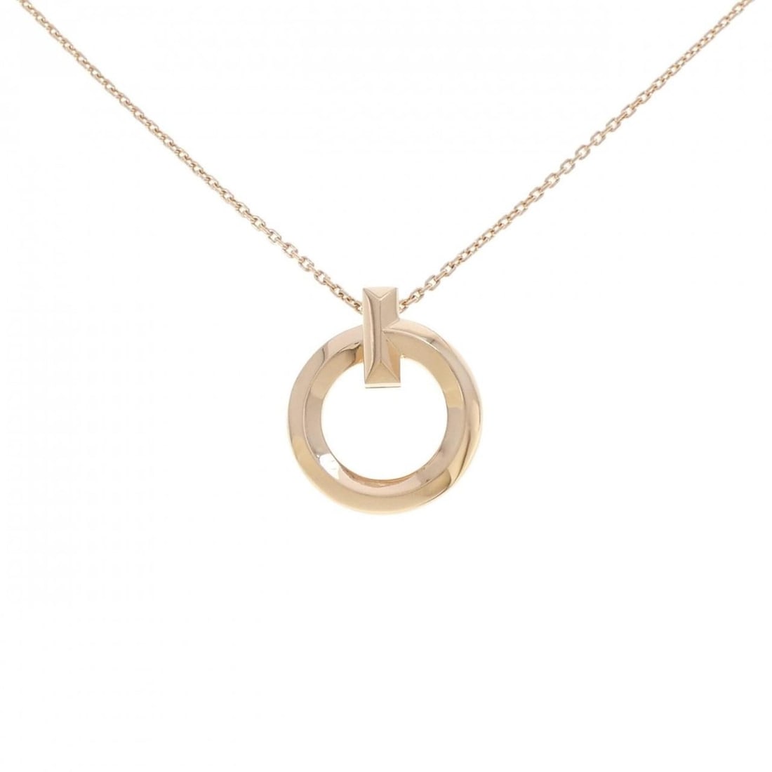 Tiffany T One Circle Necklace: --- Catalog ---Category: SizePendant Size: 25mm x 21.6mm / 0.98'' x 0.85''Neck Circumference: 41 cm - 46 cm / 16.14'' - 18.11''Category: DesignGender: WomenMaterial: Pink gold (18K)Pendant Type: Penda