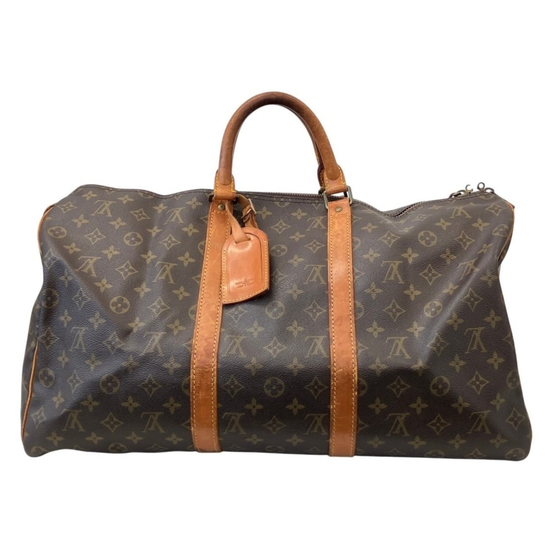 LOUIS VUITTON Louis Vuitton Monogram Keepall 50 Boston Bag M41426 Brown Men's Women's