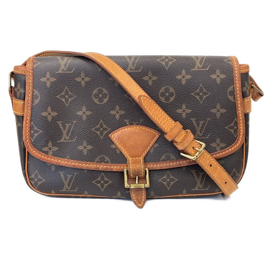 LOUIS VUITTON Louis Vuitton Monogram Sologne Shoulder Bag M42250 Brown Women's