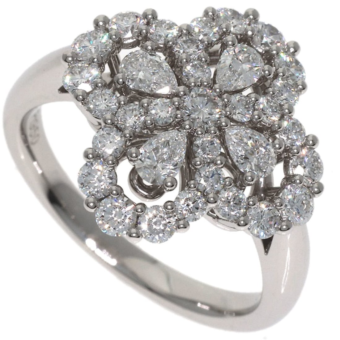 Harry Winston Mini Loop Full Motif Diamond Ring, Platinum PT950, Women's.