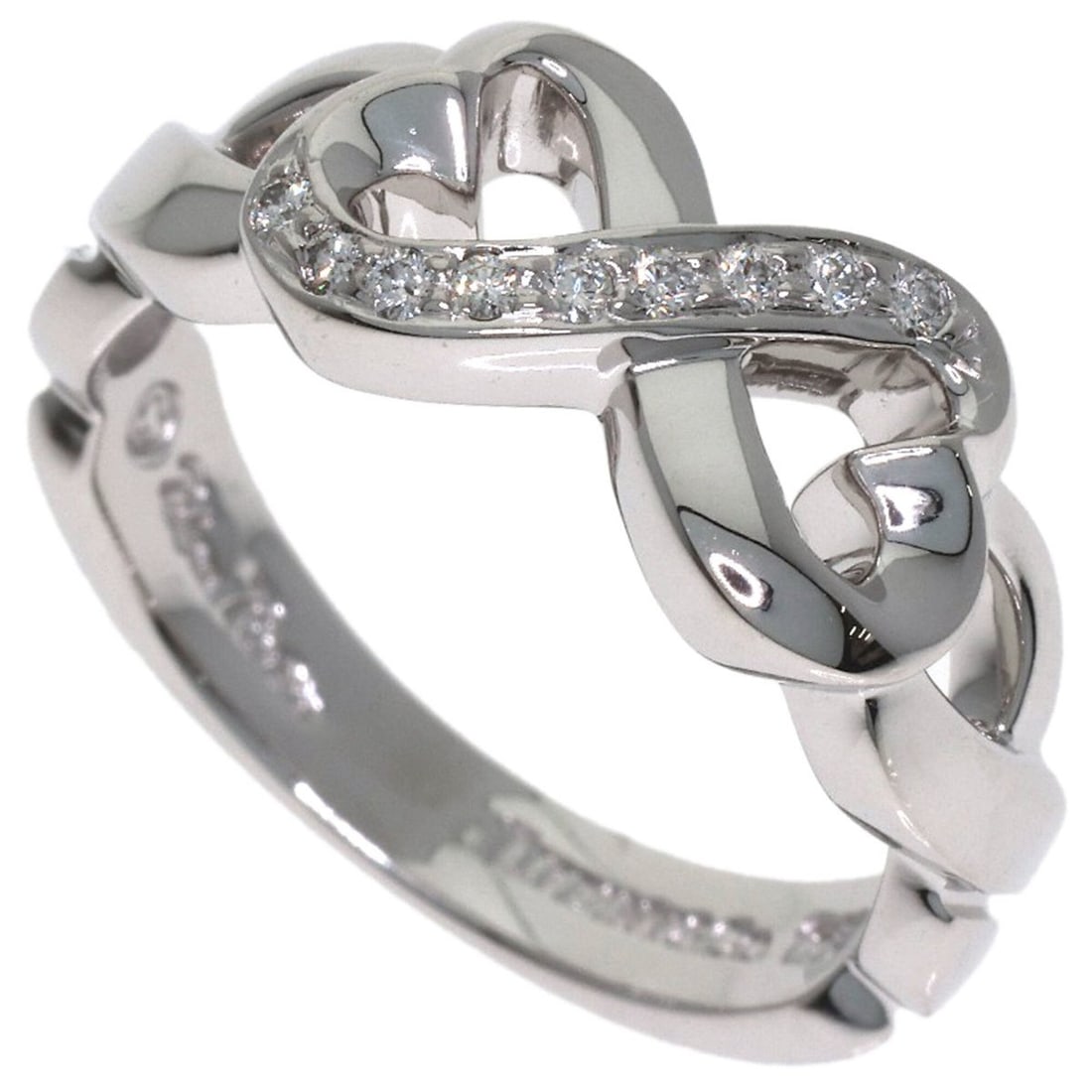 Tiffany & Co. Double Heart Diamond Ring, 18K White Gold, Women's.: --- Catalog ---Category: SizeWeight: 5.2g / 0.18oz.JP Size: 10US Size: 5.5Category: DesignType: Band ringStone: DiamondGender: WomenMaterial: White gold (18K)Category: GeneralLine: HeartBrand: Tiffany