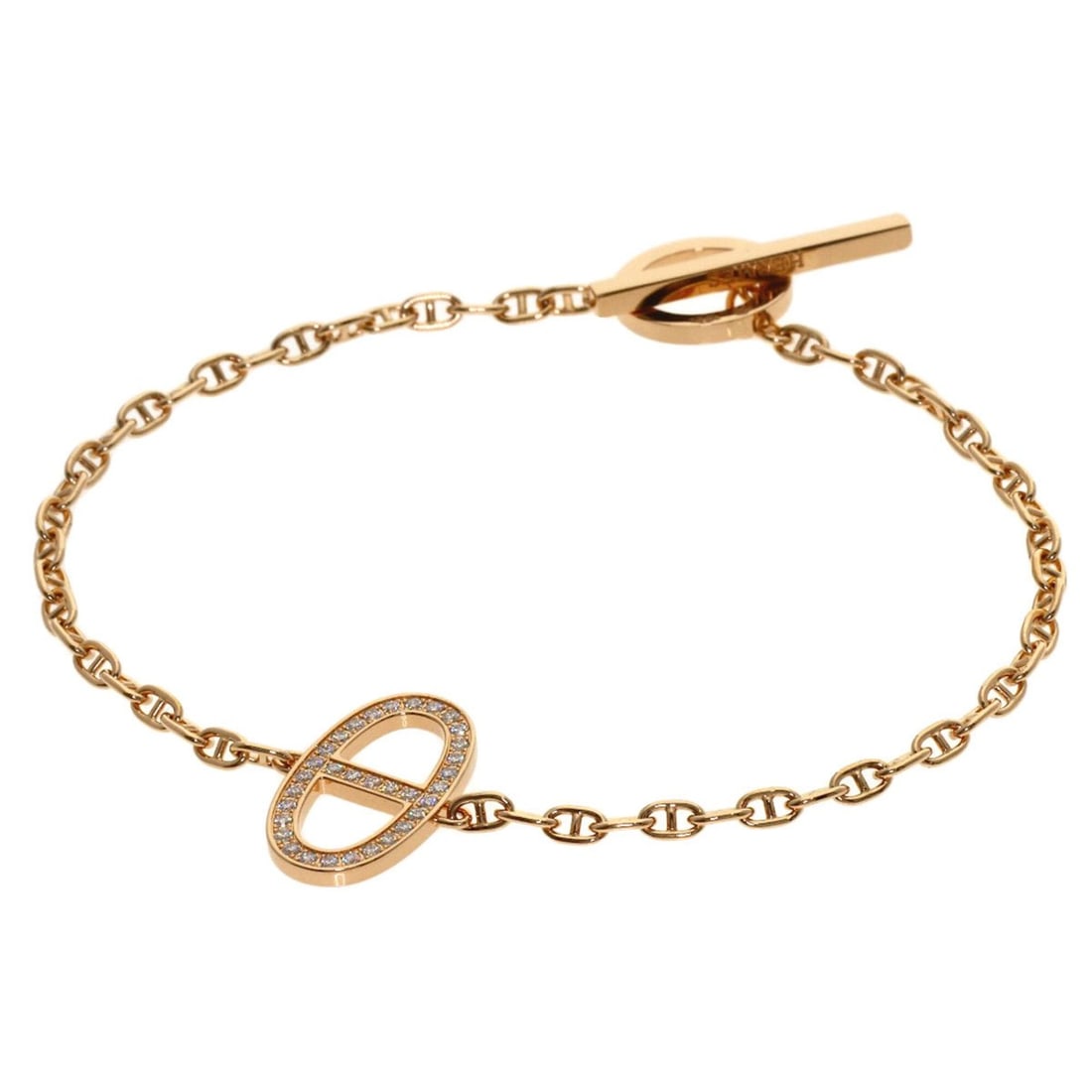 Hermes Chaine d'Ancre Contour Bracelet 18K Pink Gold Women's HERMES