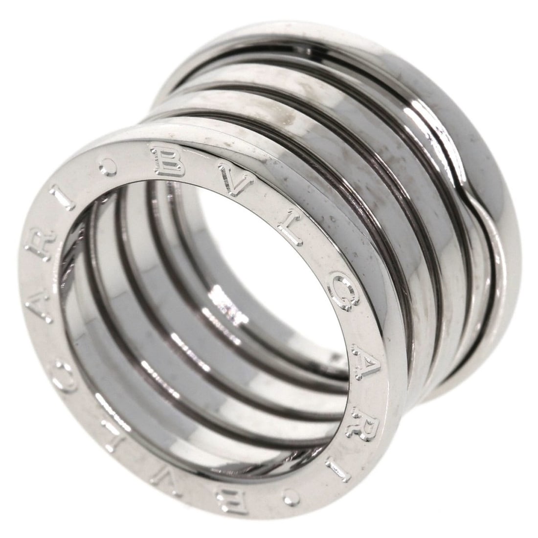 BVLGARI B-zero1 3-band ring #52, 18K white gold, women's.